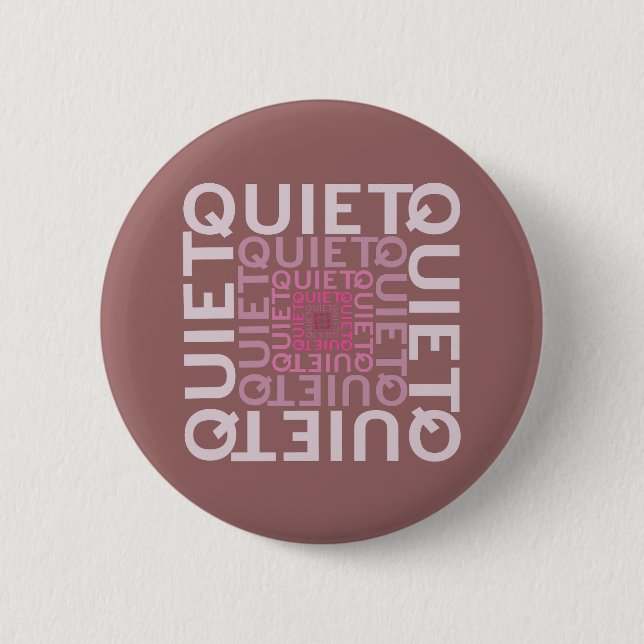 Quiet Pink Word Cloud 6 Cm Round Badge (Front)
