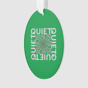 Quiet Pink Word Cloud Ornament