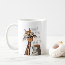 Quiet Please I'm Reading - Giraffe Mug