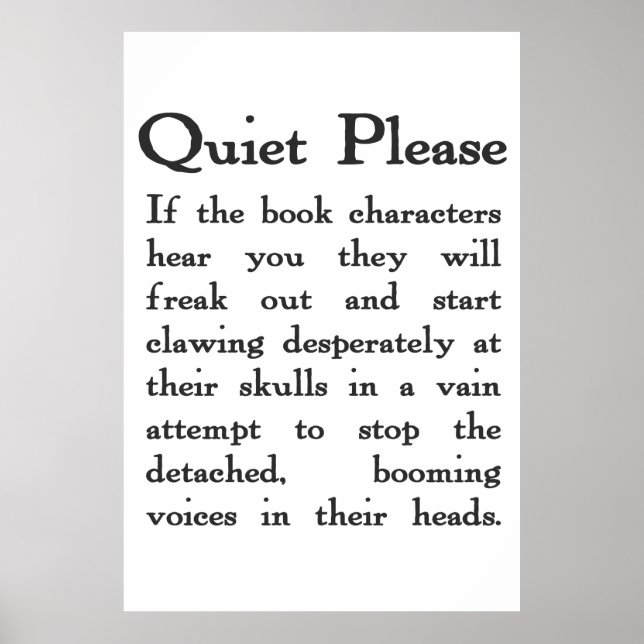Quiet Please Poster (Front)