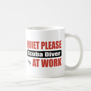Quiet Please Scuba Diver At Work Coffee Mug