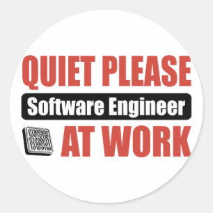 Quiet Please Software Engineer At Work Classic Round Sticker