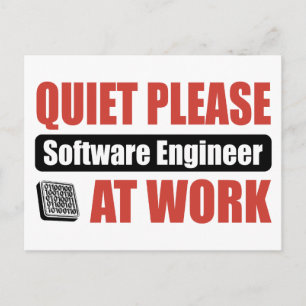Quiet Please Software Engineer At Work Postcard