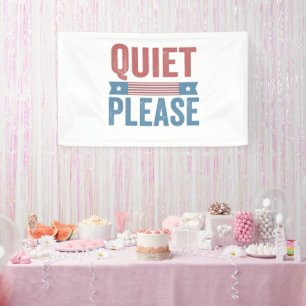 Quiet Please Trump Harris Debate President  Banner