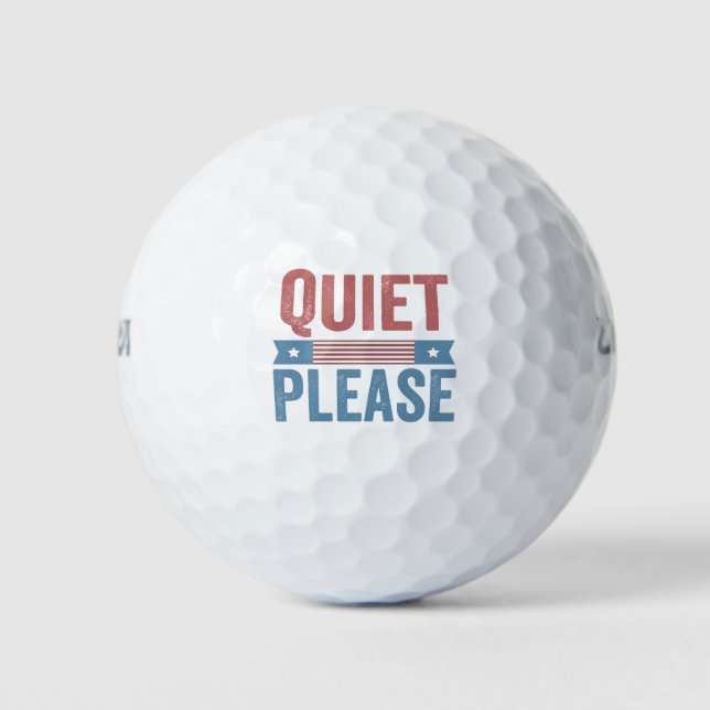 Quiet Please Trump Harris Debate President  Golf Balls (Front)