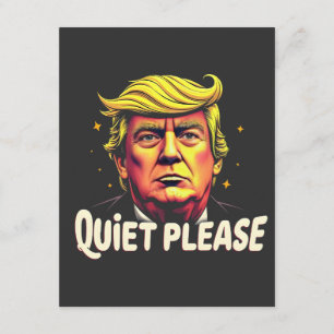 Quiet Please Trump Kamala President Debate  Enclosure Card