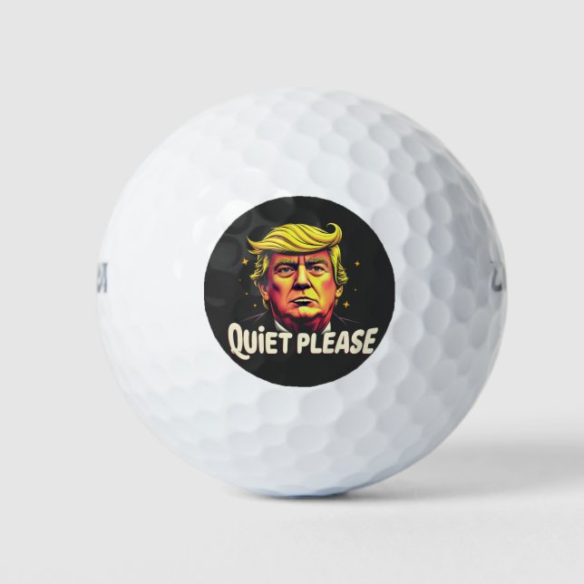 Quiet Please Trump Kamala President Debate  Golf Balls (Front)