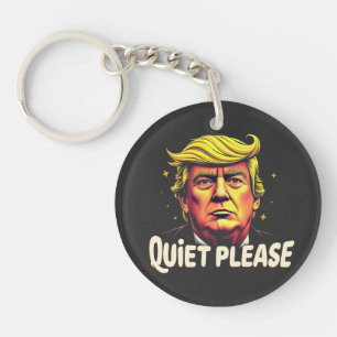 Quiet Please Trump Kamala President Debate  Key Ring