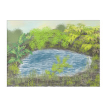 Quiet Pond Original Digital Art