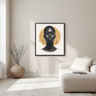 Quiet Power – Afrocentric Portrait V Poster