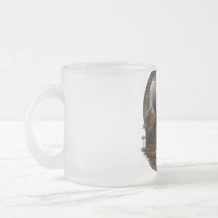 Quiet Power Great Sphinx Egypt Design Frosted Glass Coffee Mug