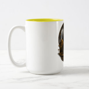 Quiet Power Great Sphinx Egypt Design Two-Tone Coffee Mug
