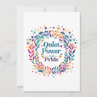 Quiet Power Loud Pride LGBTQ Camping  Invitation