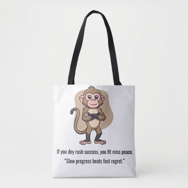 Quiet Progress Monkey – Everyday Tote (Front)
