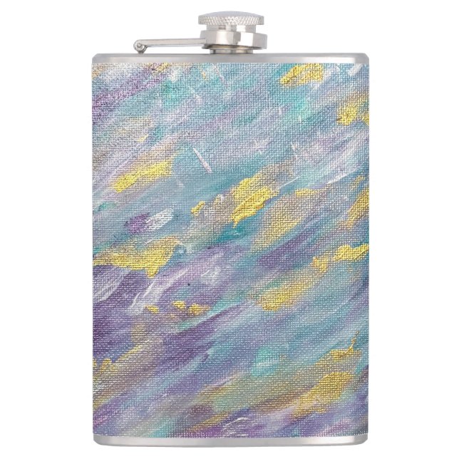 Quiet Reign Modern Art Hip Flask (Front)