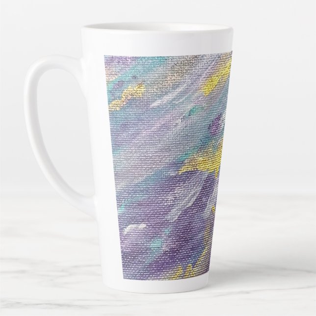 Quiet Reign Modern Art Latte Mug (Left)