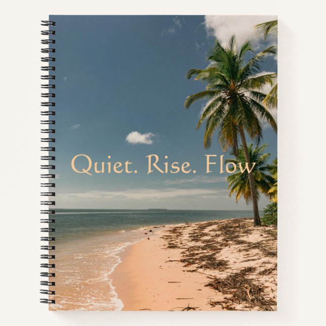 Quiet Rise Flow Tropical Beach  Notebook (Front)