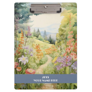 Quiet road through forest clipboard