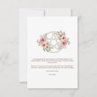 Quiet Sage Floral Pentacle Birthday