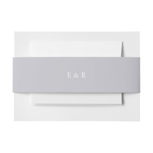 Quiet Soft Grey 2018 Fall Winter Colour Trends Invitation Belly Band