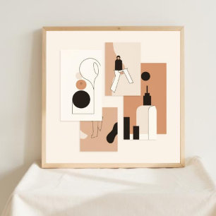 Quiet Strength – Abstract Feminine Line Art XI Poster