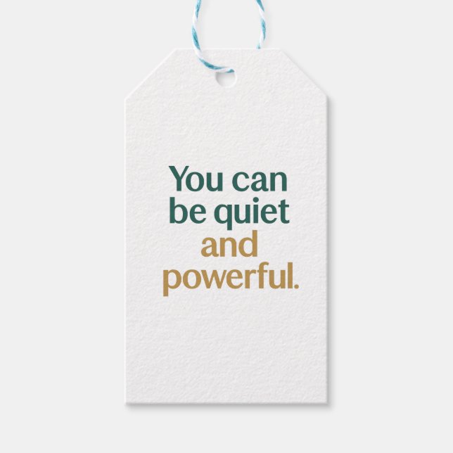 	Quiet Strength and Power Gift Tags (Front)
