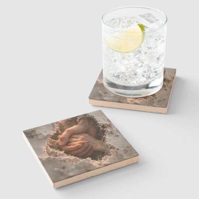Quiet Strength Stone Coaster (Side)