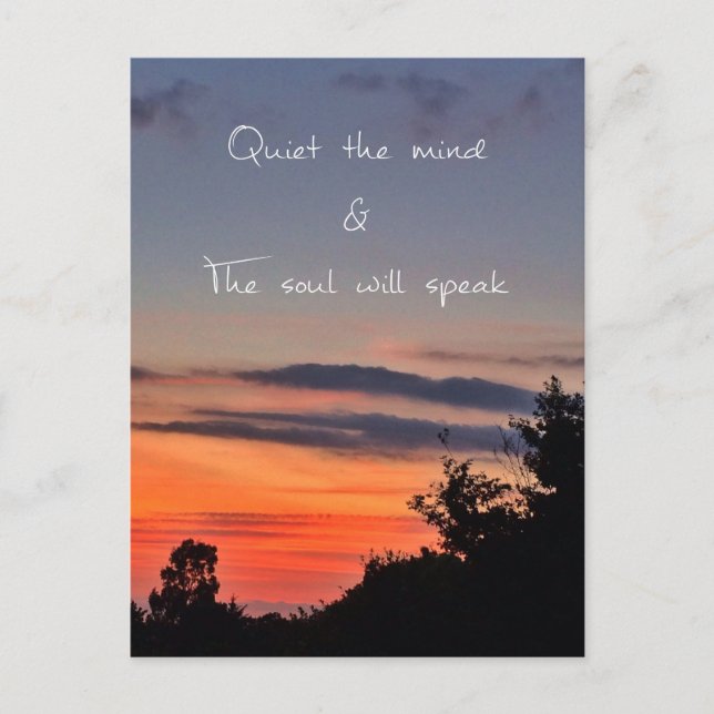 Quiet the mind postcard (Front)