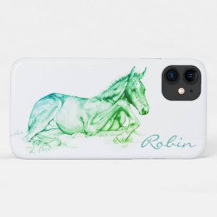 Quiet Time (green) iPhone 11 Case