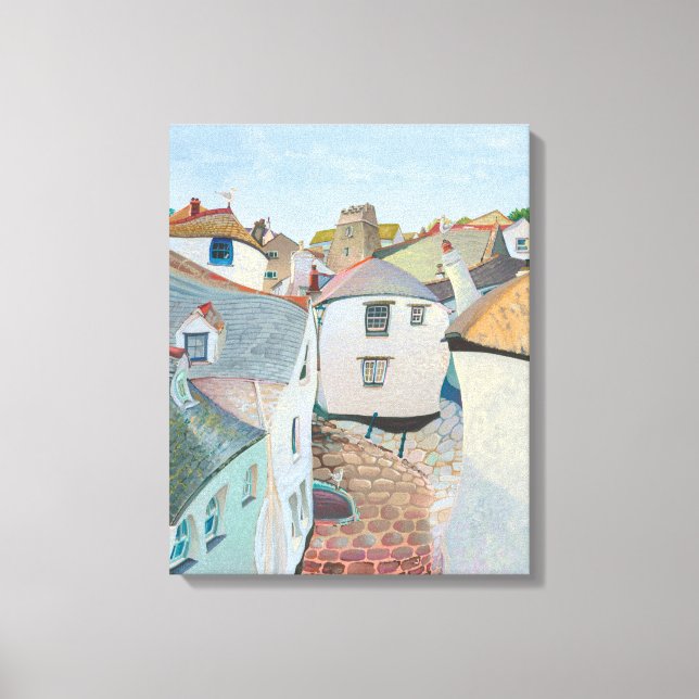 'Quiet Time in Cornwall' by Gordon Ashton. Canvas Print (Front)