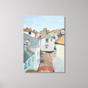 'Quiet Time in Cornwall' by Gordon Ashton. Canvas Print
