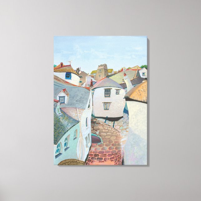 'Quiet Time in Cornwall' by Gordon Ashton. Canvas Print (Front)