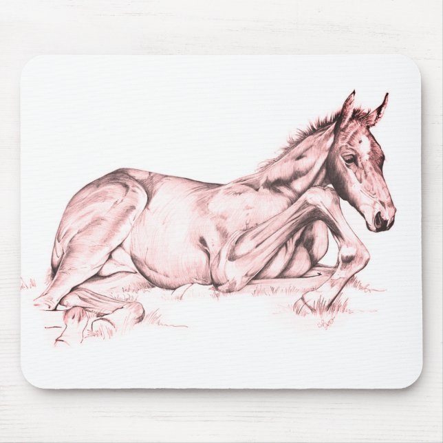 Quiet Time (salmon) Mouse Mat (Front)