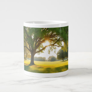 Quiet Time With a Big Tree Large Coffee Mug