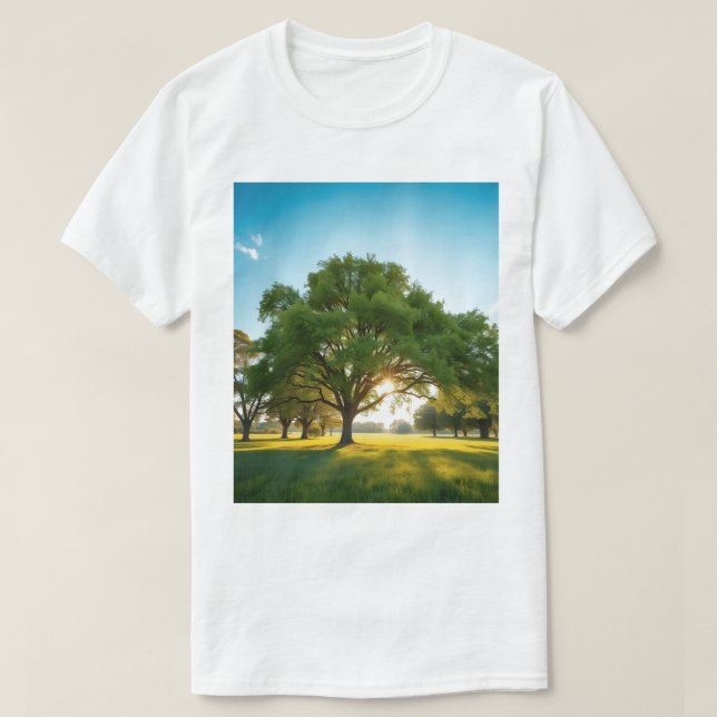 Quiet Time With a Big Tree – Nature T‑Shirt T-Shirt (Design Front)