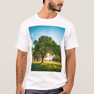 Quiet Time With a Big Tree – Nature T‑Shirt T-Shirt