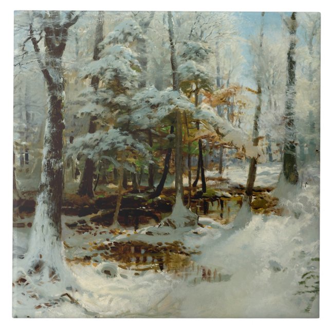  Quiet Winter Afternoon by William Bliss Baker  Tile (Front)