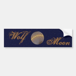 Quiet Wolf Moon Bumper Sticker