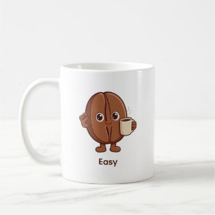 Quietly Confident Coffee Bean Character Mug