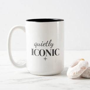 Quietly Iconic   Minimalist Vintage Statement Two-Tone Coffee Mug