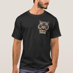 Quietly Judging Cat Meme T-Shirt