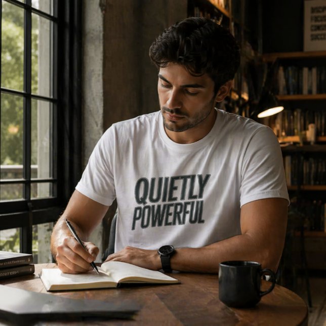 Quietly Powerful Minimal Typography T-Shirt (Creator Uploaded)