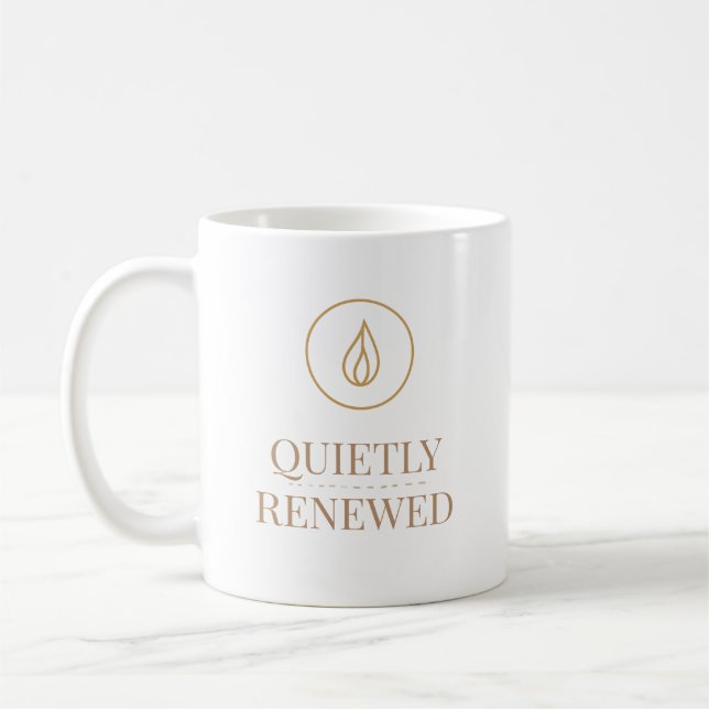 Quietly Renewed Classic Mug, 11 oz Coffee Mug (Left)