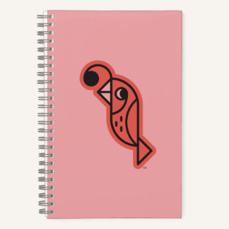 QuietQuit Queuey Spiral Notebook Red