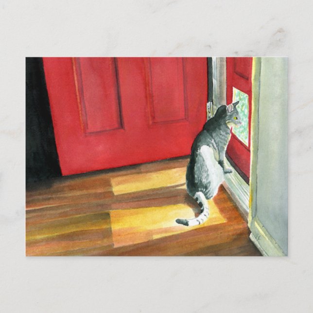 Quigley the Doorcat Postcard (Front)