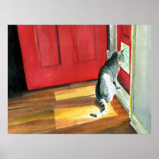 Quigley the Doorcat Print