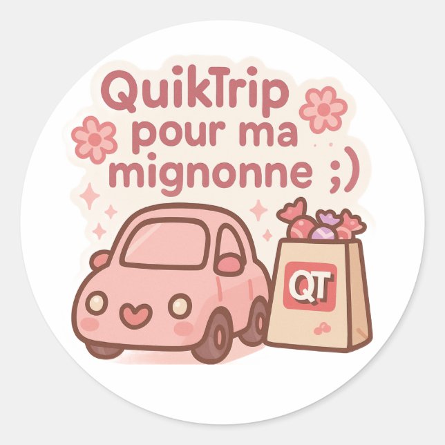 QuikTrip – Retro Kawaii Sticker for Roadtrip Lover (Front)
