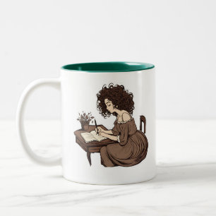 Quill & Curls: A Journaling Moment Mug