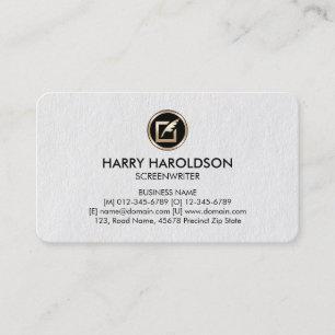 Quill Icon Screenwriter Premium Business Card