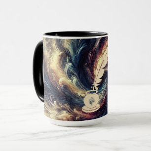 Quill Pen Modern Abstract Art Mug